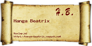 Hanga Beatrix névjegykártya